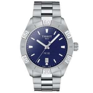 TISSOT Men’s Quartz Swiss Made Silver Stainless Steel Blue Dial 42mm Watch T101.610.11.041.00 UAE DUBAI AJMAN SHARJAH ABU DHABI RAS AL KHAIMA UMM UL QUWAIN ALAIN FUJAIRAH