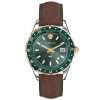 Versace Men’s Quartz Swiss Made Brown Leather Strap Green Dial 42mm Watch V11090017 UAE DUBAI AJMAN SHARJAH ABU DHABI RAS AL KHAIMA UMM UL QUWAIN ALAIN FUJAIRAH