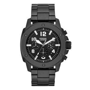 Fossil Men’s Quartz Black Stainless Steel Black Dial 45mm Watch FS4927