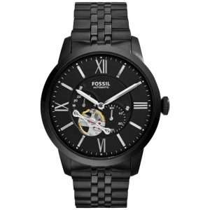 Fossil Men’s Automatic Black Stainless Steel Black Dial 45mm Watch ME3062