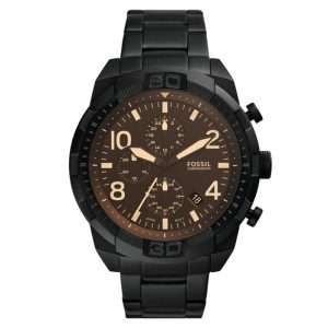 Fossil Men’s Quartz Black Stainless Steel Black Dial 50mm Watch FS5876