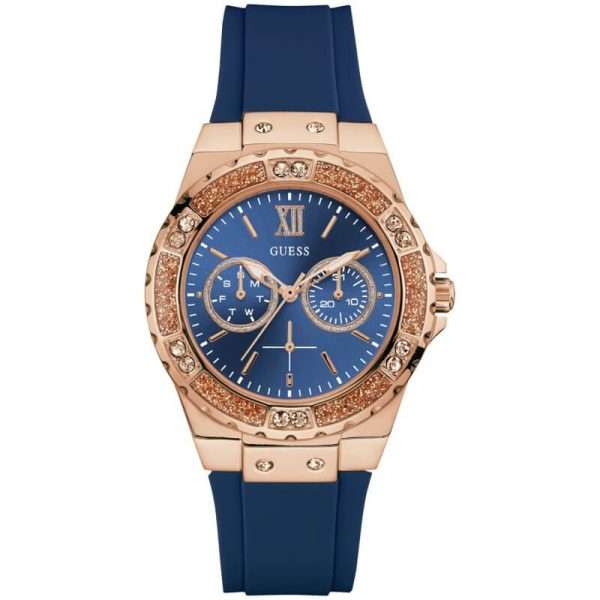 Guess Women’s Quartz Blue Silicone Strap Blue Dial 38mm Watch W1053L1 UAE DUBAI AJMAN SHARJAH ABU DHABI RAS AL KHAIMA UMM UL QUWAIN ALAIN FUJAIRAH