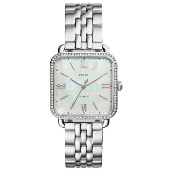 Fossil Women’s Quartz Silver Stainless Steel Mother Of Pearl Dial 32mm Watch ES4268