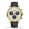 Movado Men’s Swiss Made Quartz Brown Leather Strap Parchment Dial 43mm Watch 3650007