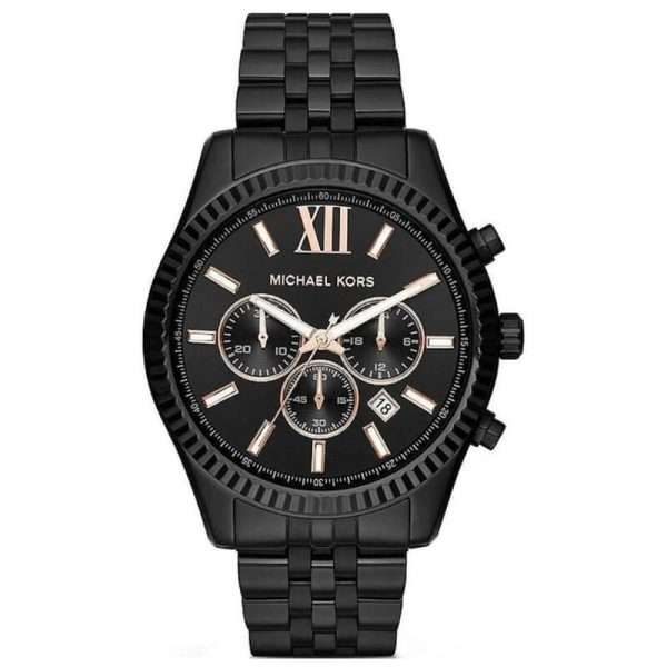 Michael Kors Men’s Quartz Black Stainless Steel Black Dial 45mm Watch MK8467