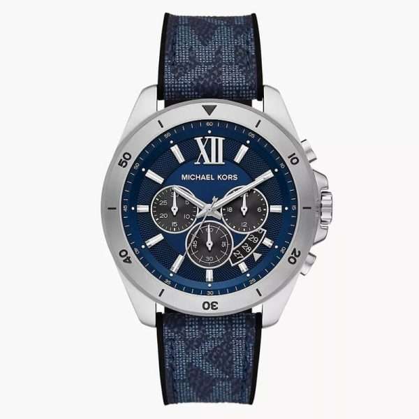 Michael Kors Men’s Quartz Blue Silicone & Leather Strap Blue Dial 45mm Watch MK8923 UAE DUBAI AJMAN SHARJAH ABU DHABI RAS AL KHAIMA UMM UL QUWAIN ALAIN FUJAIRAH