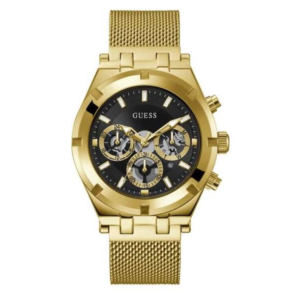 Guess Men’s Quartz Gold Stainless Steel Black Dial 44mm Watch GW0582G2 UAE DUBAI AJMAN SHARJAH ABU DHABI RAS AL KHAIMA UMM UL QUWAIN ALAIN FUJAIRAH