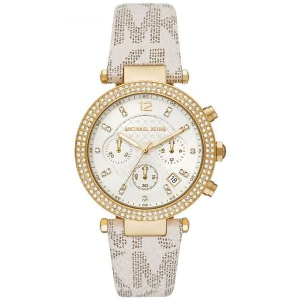 Michael Kors Women’s Quartz White Leather Strap White Dial 39 mm Watch MK6916