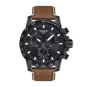 TISSOT Men’s Swiss Made Quartz Beige Leather Strap Black Dial 45mm Watch T125.617.36.051.01 UAE DUBAI AJMAN SHARJAH ABU DHABI RAS AL KHAIMA UMM UL QUWAIN ALAIN FUJAIRAH