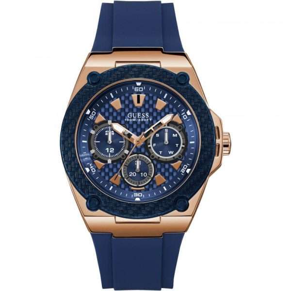 Guess Men’s Quartz Blue Silicone Strap Blue Dial 46mm Watch W1049G2 UAE DUBAI AJMAN SHARJAH ABU DHABI RAS AL KHAIMA UMM UL QUWAIN ALAIN FUJAIRAH