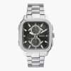 Fossil Men’s Quartz Silver Stainless Steel Black Dial 42mm Watch BQ2655