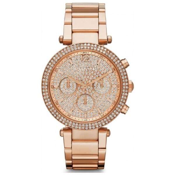 Michael Kors Women’s Quartz Rose Gold Stainless Steel d Dial 39mm Watch MK5857