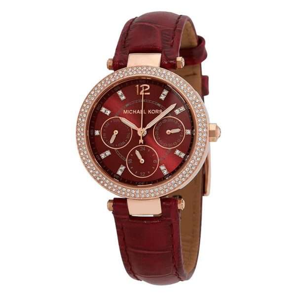 Michael Kors Women’s Quartz Red Leather Strap Red Dial 33mm Watch MK6451 UAE DUBAI AJMAN SHARJAH ABU DHABI RAS AL KHAIMA UMM UL QUWAIN ALAIN FUJAIRAH