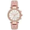 Michael Kors Women’s Quartz Pink Leather Strap White Dial 39mm Watch MK6935