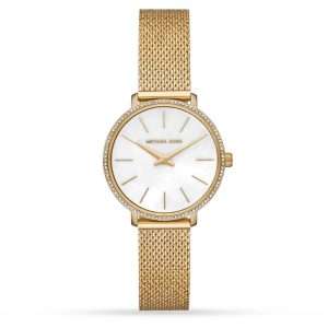 Michael Kors Women’s Quartz Gold Stainless Steel White Dial 32mm Watch MK4619