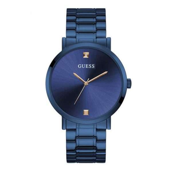 Guess Men’s Quartz Blue Stainless Steel Blue Dial 44mm Watch W1315G4 UAE DUBAI AJMAN SHARJAH ABU DHABI RAS AL KHAIMA UMM UL QUWAIN ALAIN FUJAIRAH