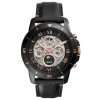 Fossil Men’s Automatic Black Leather Strap Black Dial 44mm Watch ME3138