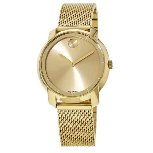 Movado Women’s Quartz Swiss Made Gold Stainless Steel Gold Dial 36mm Watch 3600242