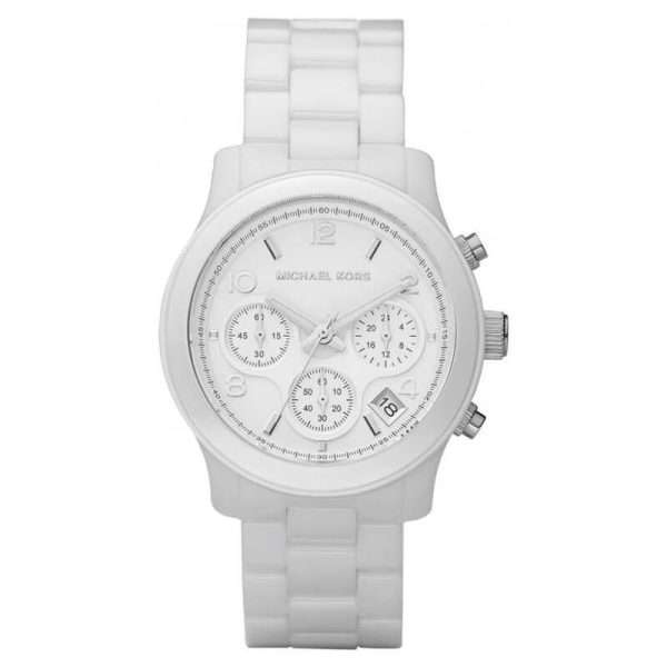 Michael Kors Women’s Quartz White Ceramic Chain White Dial 38mm Watch MK5161