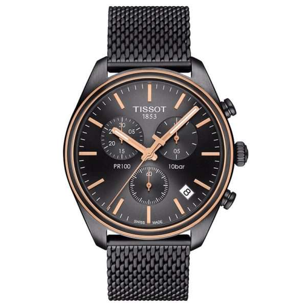 TISSOT Men’s Quartz Swiss Made Grey Stainless Steel Black Dial 41mm Watch T101.417.23.061.00 UAE DUBAI AJMAN SHARJAH ABU DHABI RAS AL KHAIMA UMM UL QUWAIN ALAIN FUJAIRAH