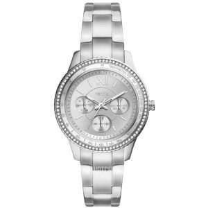 Fossil Women’s Quartz Silver Stainless Steel Silver Dial 37mm Watch ES5108