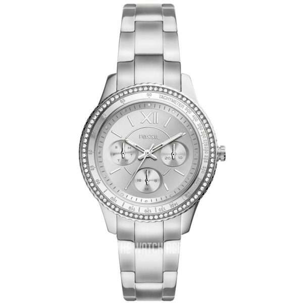 Fossil Women’s Quartz Silver Stainless Steel Silver Dial 37mm Watch ES5108