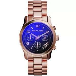 Michael Kors Women’s Quartz Rose Gold Stainless Steel Blue Dial 38mm Watch MK5940