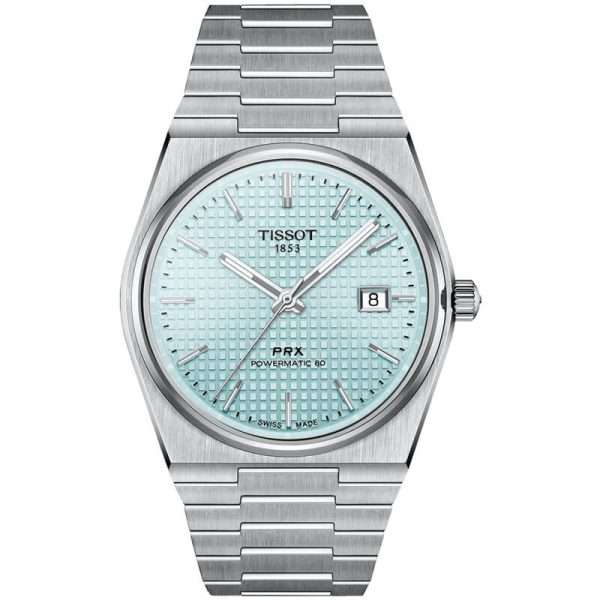 TISSOT PRX Men’s Swiss Made Powermatic Silver Stainless Steel Ice Blue Dial 40mm Watch T137.407.11.351.00 UAE DUBAI AJMAN SHARJAH ABU DHABI RAS AL KHAIMA UMM UL QUWAIN ALAIN FUJAIRAH