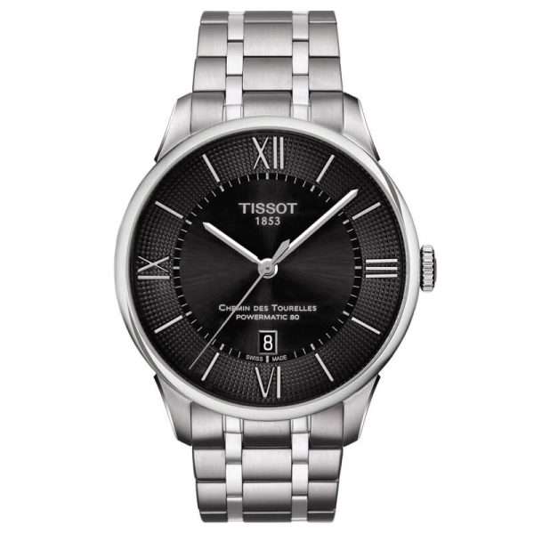 TISSOT Men’s Swiss Made Powermatic Silver Stainless Steel Black Dial 42mm Watch T099.407.11.058.00 UAE DUBAI AJMAN SHARJAH ABU DHABI RAS AL KHAIMA UMM UL QUWAIN ALAIN FUJAIRAH