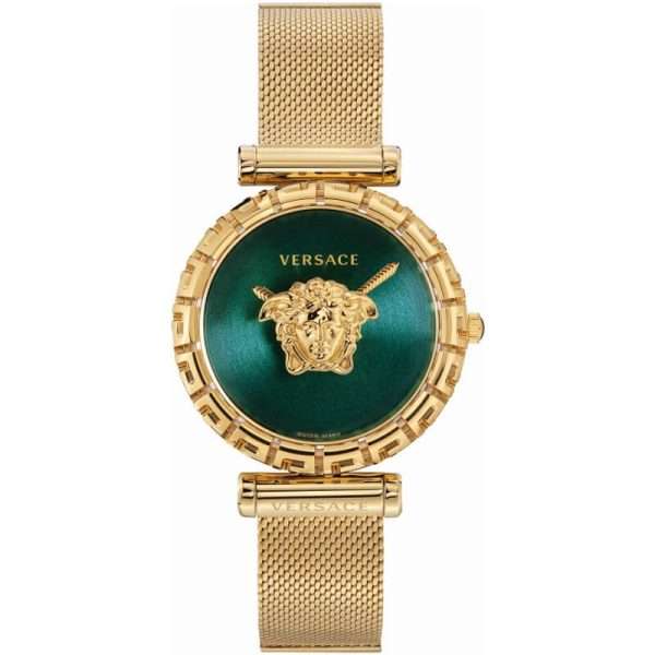 Versace Women’s Quartz Swiss Made Gold Stainless Steel Green Dial 37mm Watch VEDV00819 UAE DUBAI AJMAN SHARJAH ABU DHABI RAS AL KHAIMA UMM UL QUWAIN ALAIN FUJAIRAH