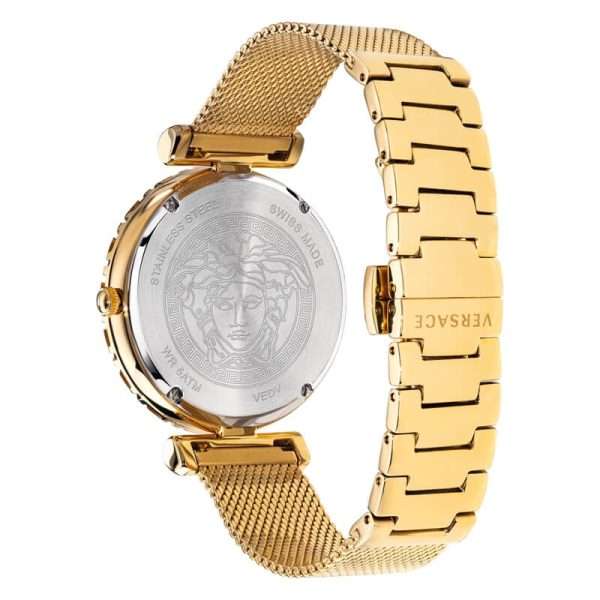 Versace Women’s Quartz Swiss Made Gold Stainless Steel White Dial 37mm Watch VEDV00619 UAE DUBAI AJMAN SHARJAH ABU DHABI RAS AL KHAIMA UMM UL QUWAIN ALAIN FUJAIRAH