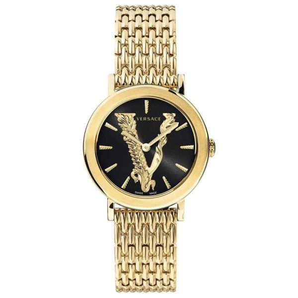 Versace Women’s Quartz Swiss Made Gold Stainless Steel Black Dial 36mm Watch VERI00820 UAE DUBAI AJMAN SHARJAH ABU DHABI RAS AL KHAIMA UMM UL QUWAIN ALAIN FUJAIRAH