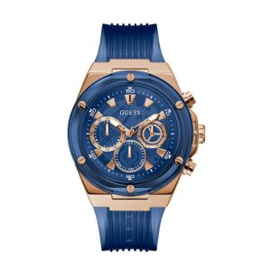 Guess Men’s Quartz Blue Silicone Strap Blue Dial 46mm Watch GW0425G3
