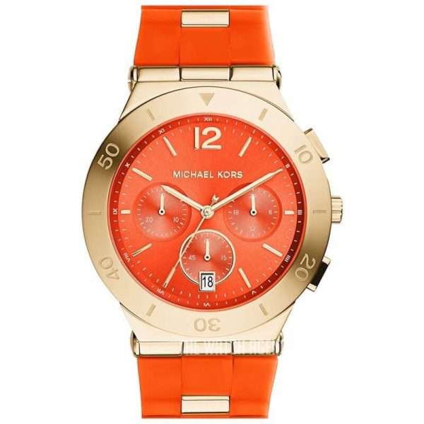 Michael Kors Women’s Quartz Orange Silicone & Stainless Steel Orange Dial 40mm Watch MK6172 UAE DUBAI AJMAN SHARJAH ABU DHABI RAS AL KHAIMA UMM UL QUWAIN ALAIN FUJAIRAH