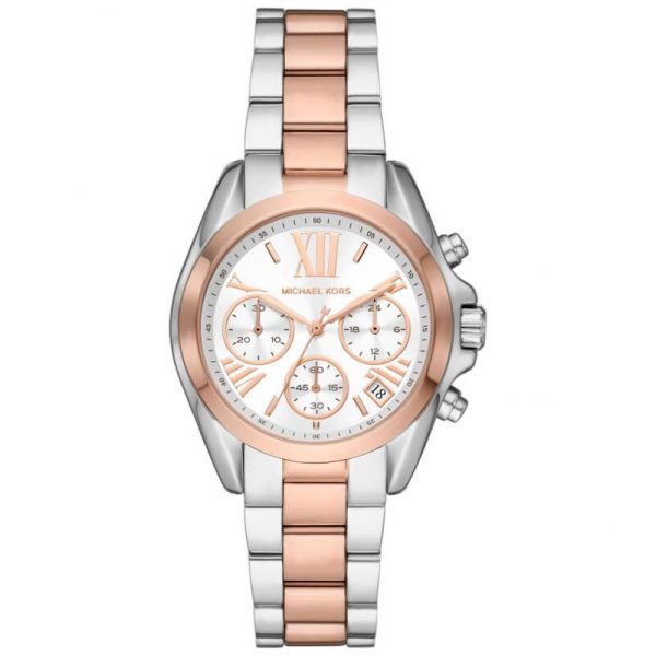 Michael Kors Women’s Quartz Two Tone Stainless Steel White Dial 36mm Watch MK7258