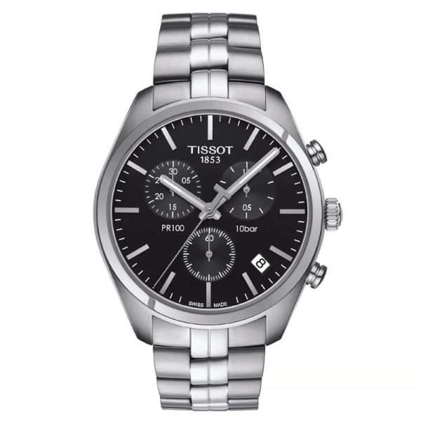 TISSOT Men’s Quartz Swiss Made Silver Stainless Steel Black Dial 41mm Watch T101.417.11.051.00 UAE DUBAI AJMAN SHARJAH ABU DHABI RAS AL KHAIMA UMM UL QUWAIN ALAIN FUJAIRAH