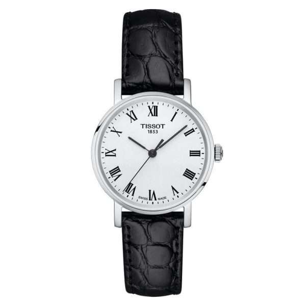 Tissot Women’s Quartz Swiss Made Black Leather Strap Silver Dial 30mm Watch T109.210.16.033.00 UAE DUBAI AJMAN SHARJAH ABU DHABI RAS AL KHAIMA UMM UL QUWAIN ALAIN FUJAIRAH