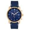 Fossil Men’s Quartz Blue Leather Strap Blue Dial 42mm Watch FS5404