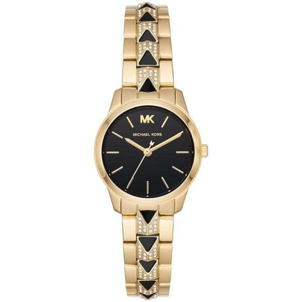 Michael Kors Women’s Quartz Two Tone Stainless Steel Black Dial 28mm Watch MK6672