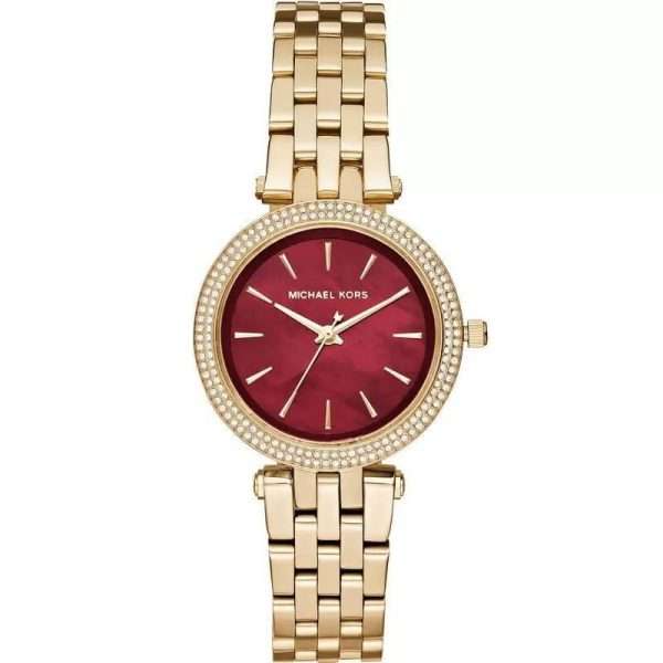 Michael Kors Women’s Quartz Gold Stainless Steel Garnet Mother of Pearl Dial 33mm Watch MK3583 UAE DUBAI AJMAN SHARJAH ABU DHABI RAS AL KHAIMA UMM UL QUWAIN ALAIN FUJAIRAH