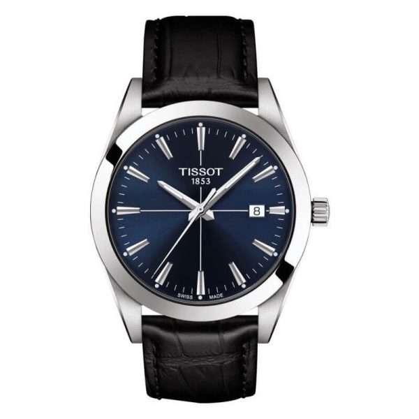 TISSOT Men’s Swiss Made Quartz Black Leather Strap Blue Dial 40mm Watch T127.410.16.041.01 UAE DUBAI AJMAN SHARJAH ABU DHABI RAS AL KHAIMA UMM UL QUWAIN ALAIN FUJAIRAH