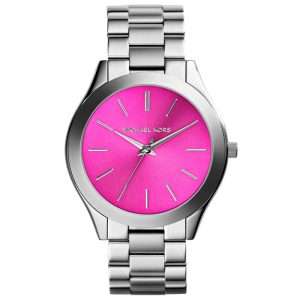 Michael Kors Women’s Quartz Silver Stainless Steel Pink Dial 41mm Watch MK3291