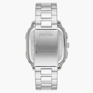 Fossil Men’s Quartz Silver Stainless Steel Black Dial 42mm Watch BQ2655