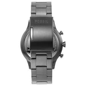 Fossil Men’s Quartz Grey Stainless Steel Black Dial 44mm Watch FS5834