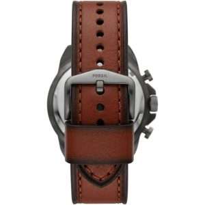 Fossil Men’s Quartz Brown Leather Strap Grey Dial 44mm Watch FS5855