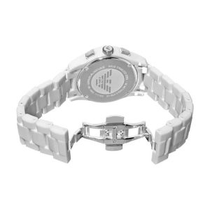 Emporio Armani Women’s Quartz White Ceramic Chain White Dial 42mm Watch AR1403