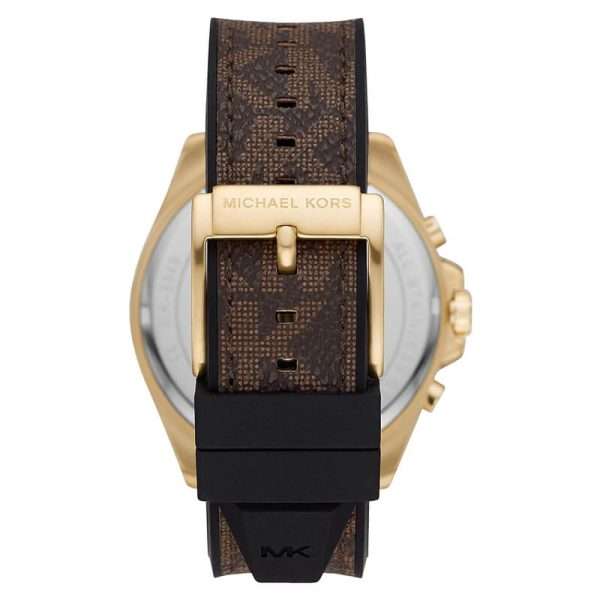 Michael Kors Men’s Quartz Brown Silicone & Leather Strap Black Dial 45mm Watch MK8849 UAE DUBAI AJMAN SHARJAH ABU DHABI RAS AL KHAIMA UMM UL QUWAIN ALAIN FUJAIRAH