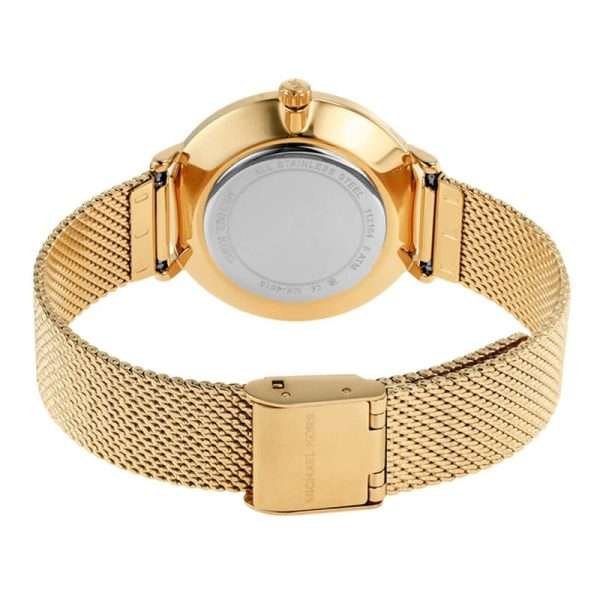 Michael Kors Women’s Quartz Gold Stainless Steel White Dial 32mm Watch MK4619