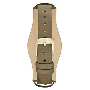 Emporio Armani Women’s Quartz Brown Leather Strap Grey Dial 28mm Watch AR1836