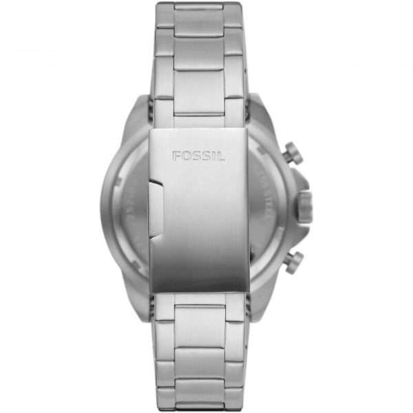 Fossil Men’s Quartz Silver Stainless Steel Red Dial 44mm Watch FS5878